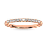 14K Rose Gold Diamond 1/8 Ct.Tw. Men's Machine Band